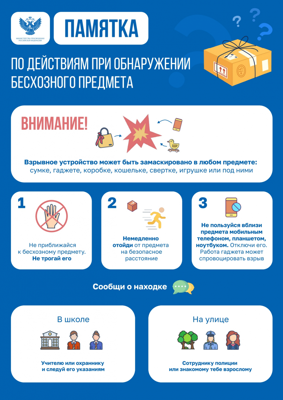 Действия при обнаружении бесхозного предмета